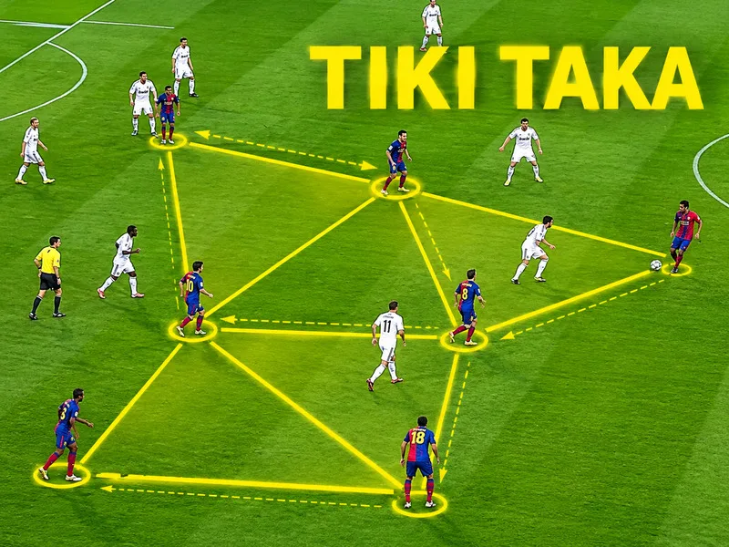 Tiki taka là phong cách chơi bóng ưu tiên chuyền ngắn, chính xác